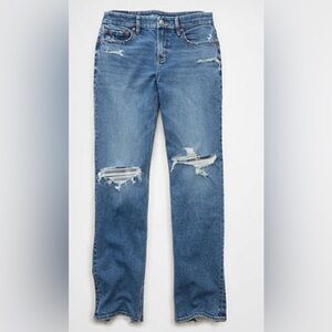 American Eagle Curvy Straight Jeans (Worn once, Size 4)
